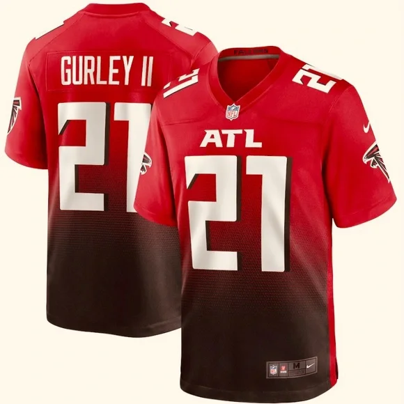 SOLD NWT Nike Todd Gurley II Atlanta Falcons #21 Red Black Gradient Alt Jersey - Picture 1 of 2